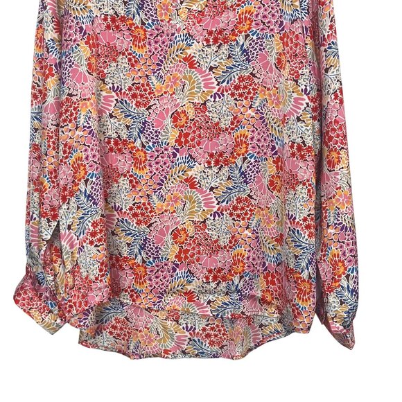 Dokotoo Shirt Floral Long Sleeve Womens 2XL Multicolor New - Picture 4 of 9